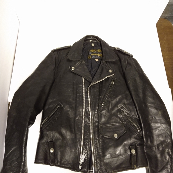 Vintage 60s Schott Bros Steerhide Handcut Perfecto Motorcycle Jacket 36 no belt - Picture 1 of 16